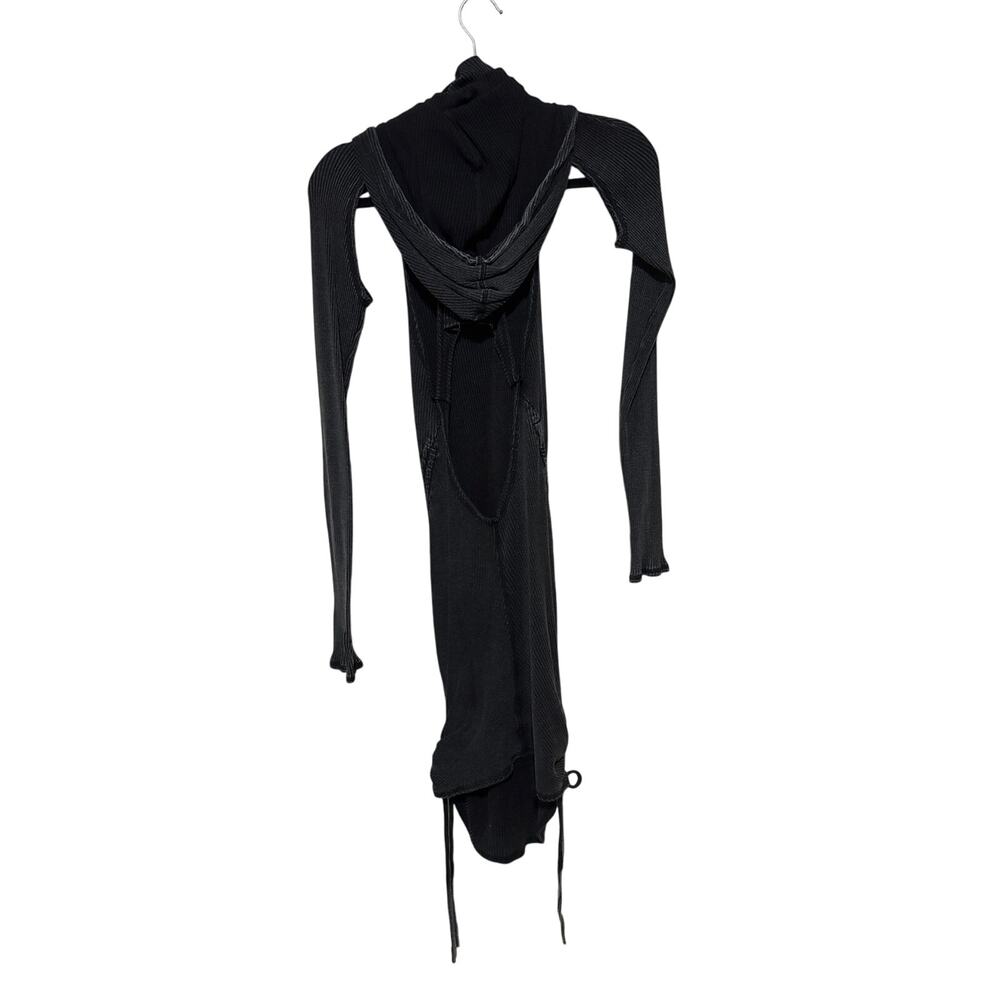 Dolls Kill Darker Ways Ribbed Hooded Dress L - Picture 2 of 3